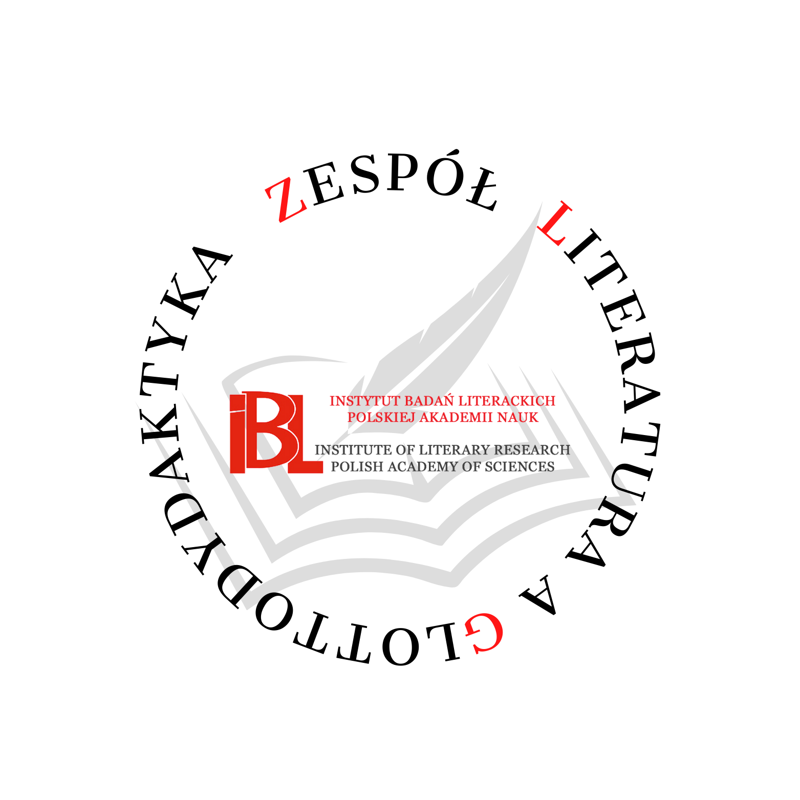 Grafika przedstawia logo Zespołu Literatura a Glottodydaktyka