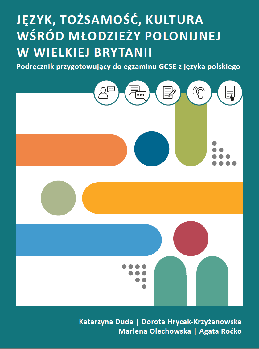 Grafika przedstawia okładkę podręcznika "Język, tożsamość, kultura"